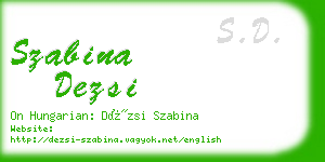 szabina dezsi business card